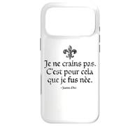I Am Not Afraid I Was Born to Do This Jeanne d'arc Noir Vieilli Coque pour iPhone 17 Pro Max
