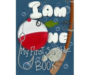 I Am O-Fish-Ally One: My First Scribble Book For Toddlers who love to Fish: Easy Coloring Pages With Fish, Boats, And Worms, Alternating With Blank Scribble Space for 1 year old to learn to color.