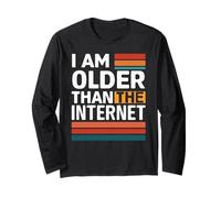 I Am Older Than The Internet Funny Retro Humour Meme Floppy Manche Longue