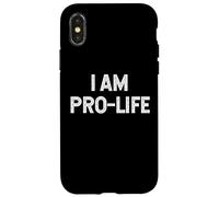 I Am Pro-Life Activiste de Soutien Anti-avortement pour bébé à naître Coque pour iPhone X/XS