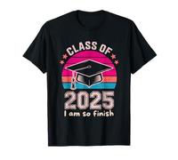 I Am So Finish Retro Class of 2025 Retro Vintage Graduation T-Shirt