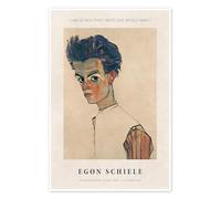 I Am so Rich that I must Give Myself Away Poster de Egon Schiele 60 x 90 cm Beige Tableaux Décoration murale