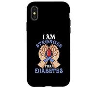 I Am Stronger Than Diabetes | Diabétique | Sensibilisation au diabète Coque pour iPhone X/XS