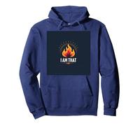 I Am That I am : Empowering Flame of Self-Affirmation Sweat à Capuche, Unisexe pour Adultes, Bleu Marine, S