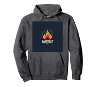 I Am That I am : Empowering Flame of Self-Affirmation Sweat à Capuche, Unisexe pour Adultes, Chiné Foncé, S