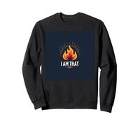 I Am That I am : Empowering Flame of Self-Affirmation Sweatshirt, Unisexe pour Adultes, Noir, S