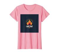 I Am That I am : Empowering Flame of Self-Affirmation T-Shirt, Femme, Rose, XS