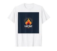 I Am That I am : Empowering Flame of Self-Affirmation T-Shirt, Homme, Blanc, L