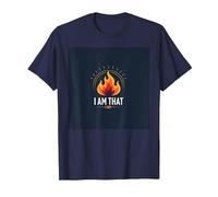 I Am That I am : Empowering Flame of Self-Affirmation T-Shirt, Homme, Bleu Marine, 4XL