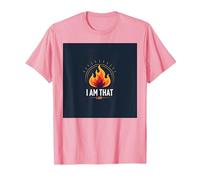 I Am That I am : Empowering Flame of Self-Affirmation T-Shirt, Homme, Rose, M