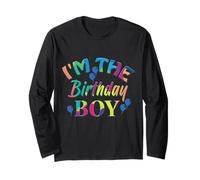 I Am The Birthday Boy Kids Matching Family Cool Graphic Art Manche Longue