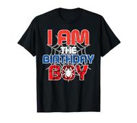 I Am The Birthday Boy Spider Party Family Matching Boys Kids T-Shirt
