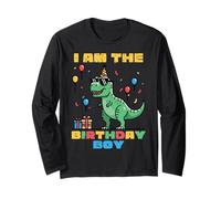 I Am The Birthday Boy Trex Dinosaure Fête Famille Match Garçons Enfants Manche Longue