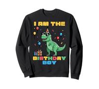I Am The Birthday Boy Trex Dinosaure Fête Famille Match Garçons Enfants Sweatshirt