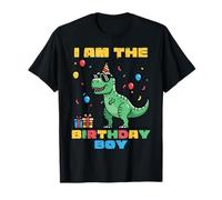 I Am The Birthday Boy Trex Dinosaure Fête Famille Match Garçons Enfants T-Shirt