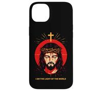 I Am The Light of The World John 8:12 Jésus Bible Verse Art Coque pour iPhone 14 Plus