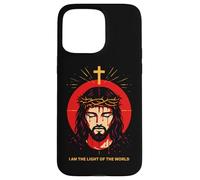 I Am The Light of The World John 8:12 Jésus Bible Verse Art Coque pour iPhone 15 Pro Max