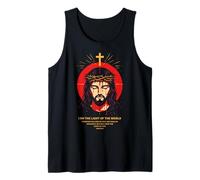 I Am The Light of The World John 8:12 Jésus Bible Verse Art Débardeur