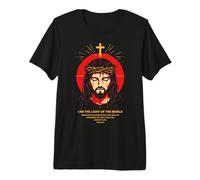 I Am The Light of The World John 8:12 Jésus Bible Verse Art T-Shirt Haut de Gamme