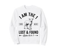 I Am The Lost and Found Christian Lamb Verse de la Bible Faith Art Sweatshirt