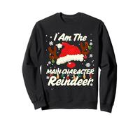 I Am The Main Character Reindeer Christmas Family Costume Sweatshirt