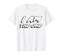 I Am The One | Confident Confidence Number T-Shirt Graphique avec Valeur, Homme, Blanc, L