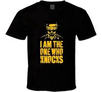 I Am The One Who Knocks Tee Breaking Bad TV Show Movie Vintage Men's T Shirt Black M