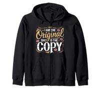 I Am The Original She is The Copy Jumeau Assorti Sweat à Capuche