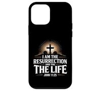 I Am The Resurrection John 11:25 Verse biblique chrétienne Coque pour iPhone 12 mini