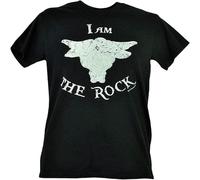 I Am The Rock Rocky Johnson Ballers Dwayne Wrestler Black Distressed Mens Tshirt Black Manches Courtes(3X-Large)
