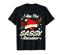 I Am The Sassy Reindeer Christmas Family Costume Party T-Shirt