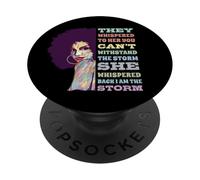 I Am The Storm Afro American Pride Black History Months PopSockets PopGrip Adhésif