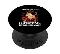 I Am The Storm She Whispered Back Butterfly Inspiration PopSockets PopGrip Adhésif