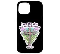 I Am The Vine You are The Branches Bible chrétienne pour Femme Coque pour iPhone 15