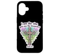 I Am The Vine You are The Branches Bible chrétienne pour Femme Coque pour iPhone 16