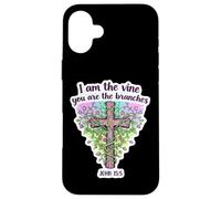 I Am The Vine You are The Branches Bible chrétienne pour Femme Coque pour iPhone 16 Plus