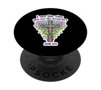 I Am The Vine You are The Branches Bible chrétienne pour Femme PopSockets PopGrip Adhésif