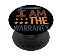 I Am The Warranty Bold Retro Mechanic PopSockets PopGrip Adhésif