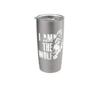 I am the Wolf wild Rudel and Wolf Gobelet isotherme en acier inoxydable double paroi