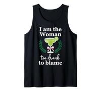 I Am the Woman Too Drunk to Blame on Margarita Funny Tequila Débardeur