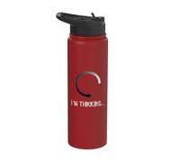 I am Thinking Symbole de charge numérique pour ordinateur Noir Stainless Steel Insulated Water Bottle