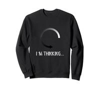 I am Thinking Symbole de Charge numérique pour Ordinateur Noir Sweatshirt