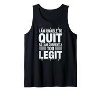I am Unable to Quit Currently Too Legit MC Funny 80s 90s Rap Débardeur