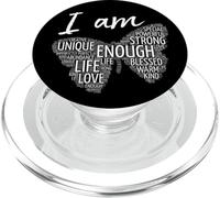 I Am Unique Strong Law of Attraction Positive PopSockets PopGrip pour MagSafe