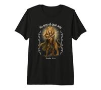 I Am Who I Am Exodus 3:14 Christian Warrior Lion Espagnol T-Shirt Haut de Gamme