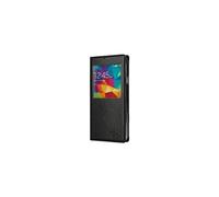 I Am Window Series - Etui à rabat pour téléphone portable - cuir synthétique, polycarbonate - noir - pour Samsung Galaxy S5