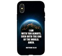 I Am with You Even Unto The End - Matthew 28:20 Jesus Quote Coque pour iPhone X/XS