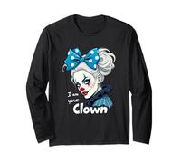 I Am Your Clown Girlfriend Visage Clowngirl Fille De Cirque Manche Longue