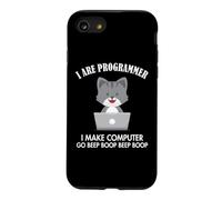 I are Programmer Cat Développeur de Logiciel Coder Programmateur Coque pour iPhone SE (2020) / 7/8