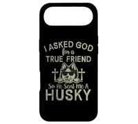 « I Asked God for a True Friend So he Send me a Husky Dog » Coque pour iPhone Air